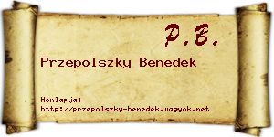 Przepolszky Benedek névjegykártya